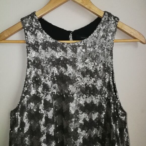 ARITZIA / TATULA Black & Silver Canterbury Sequins Festive Mini Dress Size Small - Picture 6 of 13